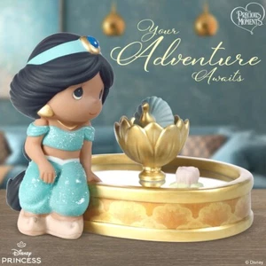 ✤ New PRECIOUS MOMENTS DISNEY Figurine JASMINE Aladdin Lotus Blossom Mirror Pond - Imagen 1 de 8