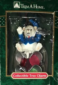 Vintage Año 2000 Trim A Home Premium Coleccionable Árbol Dije Oso Blanco Nuevo en Caja - Imagen 1 de 3
