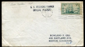 USA (24694): S.S. American Farmer paquebot cancel/cover 1948 - Picture 1 of 2