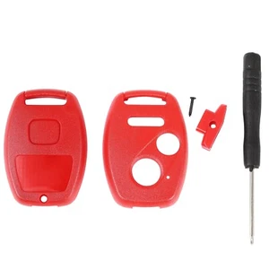 For Honda Civic Accord CR-V Odyssey Remote Key Fob Shell Case Red Replacement - Picture 1 of 6