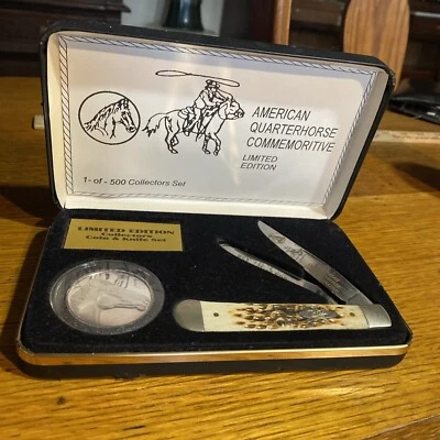 Case XX American Quarterhorse Limited Edition Pocket Knife and Silver Coin - Image 1 of 4