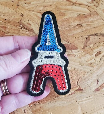Eiffel Tower - Paris - France - Vacation - Sequin Iron On Applique Patch  - Image 1 of 2