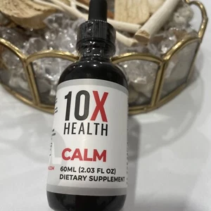 10X Health Calm - L-Theanine & GABA Liquid Drops, Stress Relief Supplement New - Picture 1 of 4