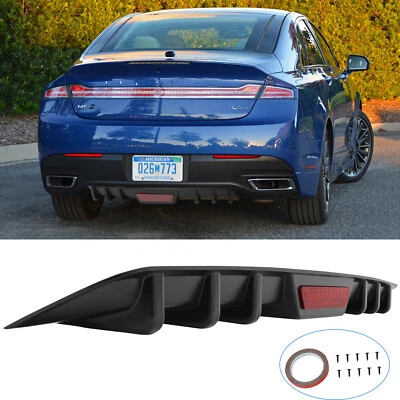 For Lincoln MKZ MKS Car Rear Bumper Diffuser Lip Spoiler Splitter Matte Black - Image 1 of 4