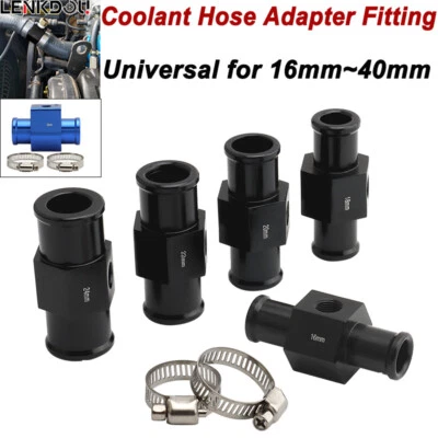 Water Temp Temperature Joint Pipe Sensor Gauge Radiator Hose Adapter 16mm-40mm - Image 1 of 4