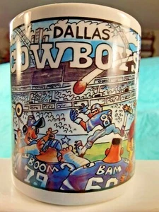 DALLAS COWBOYS WRAP AROUND COFFEE MUG 3.75" Tall Great Color NFL Custom Edge - Picture 1 of 12