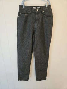 Vintage 90s Calvin Klein Mom Jeans Silver Black Classic 5-Pocket Jeans Size 6 - Picture 1 of 7
