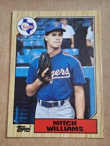1987 MTCH WILLIAMS TOPPS BASEBALL ROOKIE CARD RC 291 WILD THING RANGERS PHILLIES - Picture 1 of 2