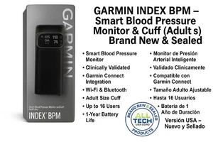 🩺 GARMIN INDEX BPM – Smart Blood Pressure Monitor & Cuff (Adult Size) | Brand N - Picture 1 of 5