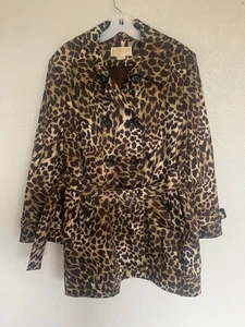 Michael Kors Animal Print Peacoat - Women's Size XL - Picture 1 of 5