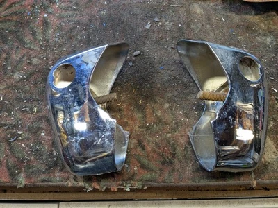 Pair STUDEBAKER BUMPER GUARD  W/LAMP OPENING 1962 1963 1964 1965 LARK - Image 1 of 3