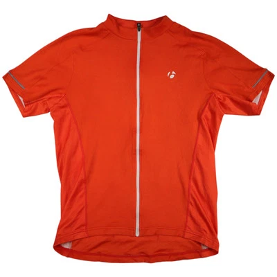 Bontrager Mens Cycling Jersey Size M Full Zip Orange Short Sleeve Crew Neck - Image 1 of 4