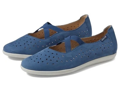 Mephisto Karla Perforado Nubuck Ballet Pisos Denim Azul 7.5 Nuevo DEFECTO $249 Foto 1 de 4
