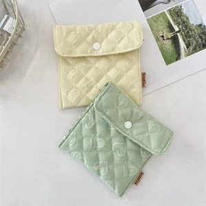 Love Heart Sanitary Pad Pouch Multifunctional Cosmetic Bags Women Girls - Picture 1 of 13
