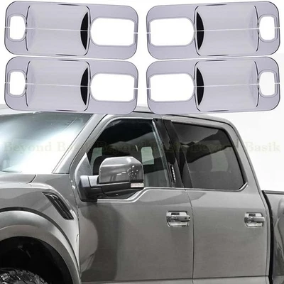 Ford F-150 2015-2019 2020 doble cabina cromo 4 puertas manija cuenco cubiertas placas traseras Foto 1 de 4