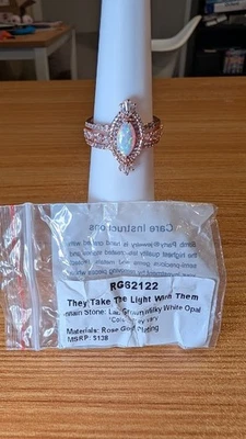 Bomb Party October Ring "They Take The Light With Them" RG62122 Rose Gold Size 8 - Image 1 of 3