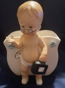 Rare Vintage Relpo Planter Baby Boy Doctor  MD  K1450 Made In Japan - Picture 1 of 13