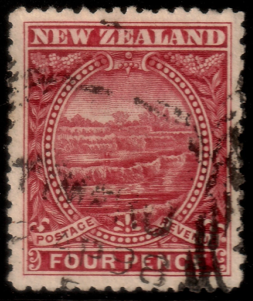 ✔️ NUEVA ZELANDA 1898 - 1ª TERRAZA BLANCA PICTÓRICA SIN WM.  - SC.  76 (o) $30 Foto 1 de 1