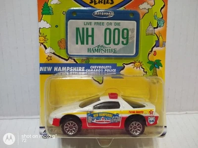 Matchbox Superfast New Hampshire Chevrolet Camaro Police Across America 1:64 ⚪🔴 - Image 1 of 4