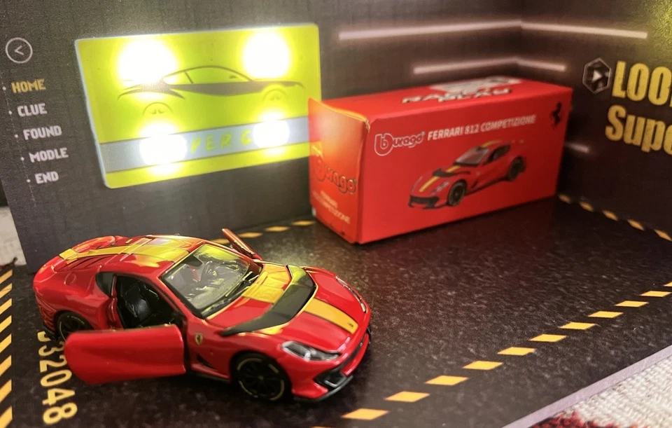 • Burago 1:64 Ferrari 812 Competizione Model Car Véhicule Collection • - Photo 1/4