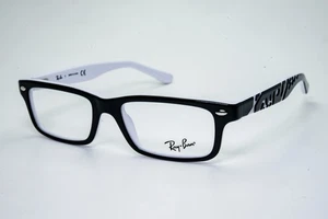 Ray Ban RB 1535 3578 Kids Black on White small size 46/16/125 Eyeglasses - Picture 1 of 5