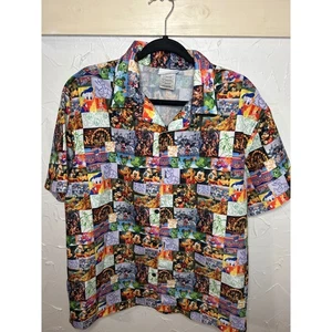 Disney Parks XL Hemd mit Knopfleiste bunt Mickey Mouse All Over Print Herren - Bild 1 von 4