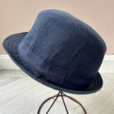 Sombrero de cubo Trilby azul marino para niños Fedora lugar para niños M mediano 7-8 Foto 1 de 4