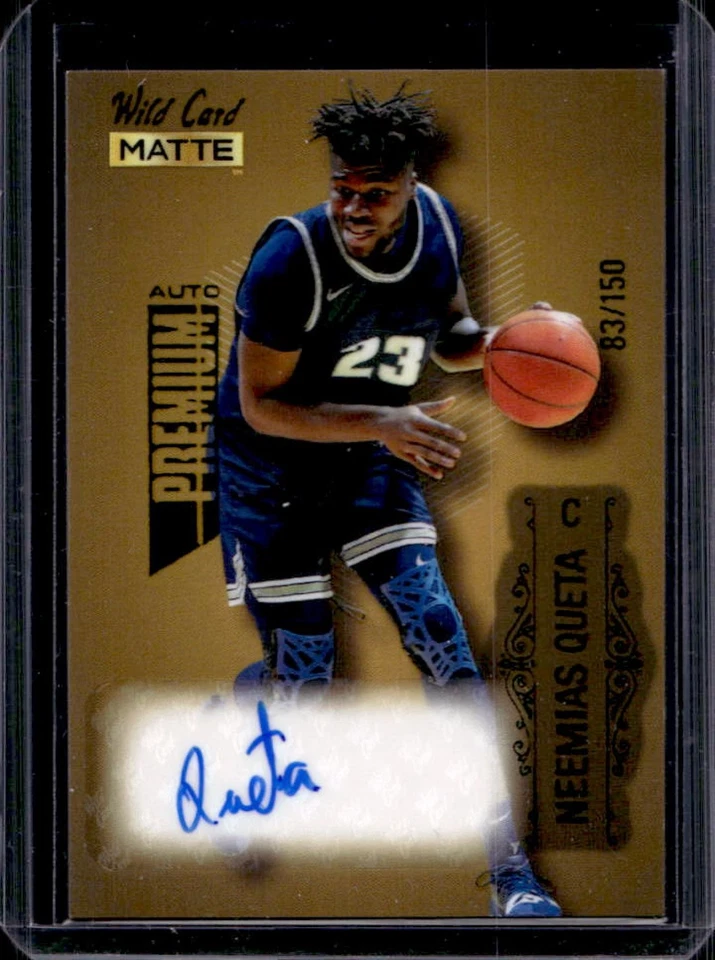 2022-23 Wild Card Matte Neemias Queta Auto Gold / Green Foil #83/150 USA - Image 1 of 2
