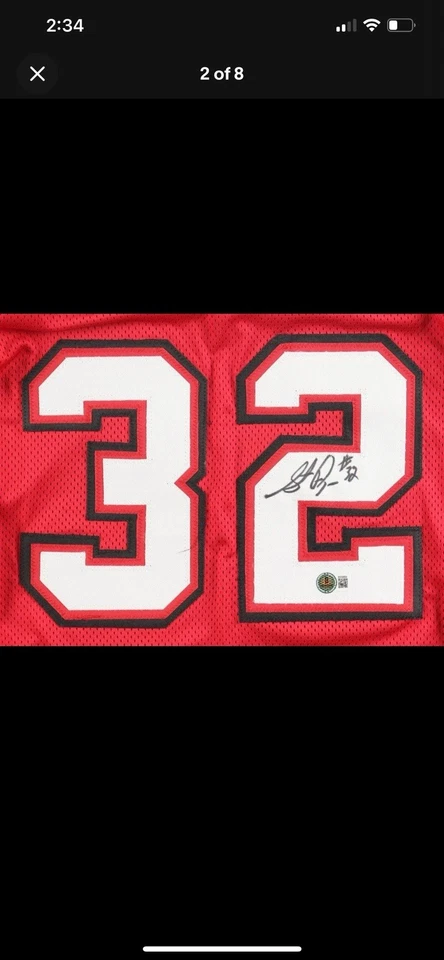 Stacey Augmon Firmado U.N.L.V. Camiseta Running Rebels 1990 Champions (Beckett) Foto 1 de 4