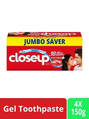 Close Up Everfresh +Triple Fresh Formula Red Hot Gel Toothpaste,Pack of 4 x 150g - Image 1 of 4