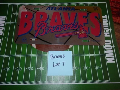 Atlanta Braves license plate vintage 1997 new 1990's Lot T - Image 1 of 4