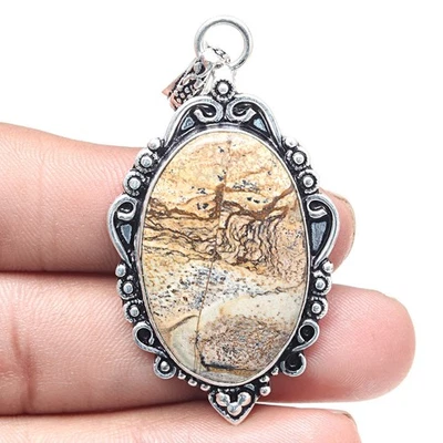 Ciondolo immagine pietra preziosa diaspro regalo San Valentino gioielli in... - Immagine 1 di 4