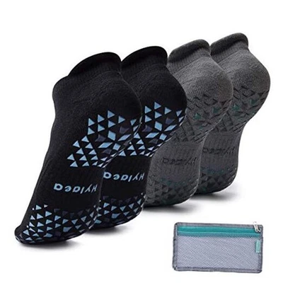  Calcetines antideslizantes unisex grandes-X-grandes 2 pares negro gris (agarres bicolor) Foto 1 de 4