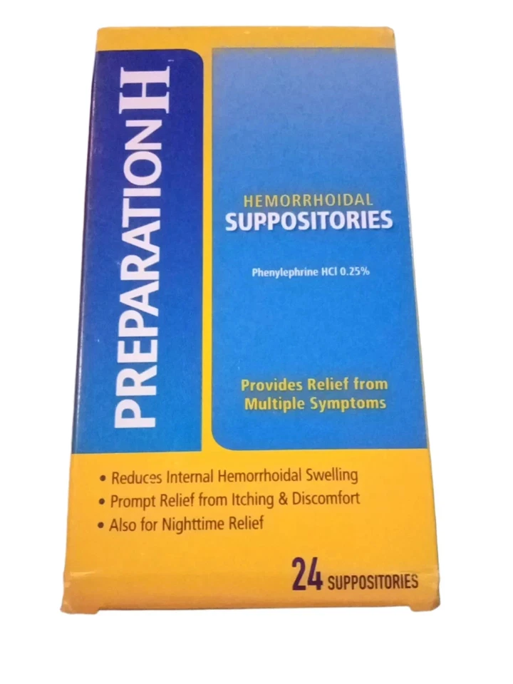 Supositorios de tratamiento de síntomas de hemorroides Preparación H 24 Ct Exp. 09/2026 Foto 1 de 1