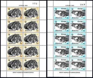 GIBILTERRA 1983 Europa 2 MF MNH** - Imagen 1 de 1