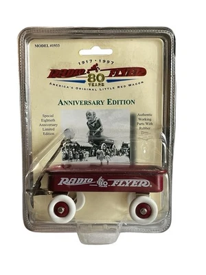 Radio Flyer Edición 80 Años Aniversario Tin Wagon Nuevo en Tarjeta 1917 - 1997 Foto 1 de 4