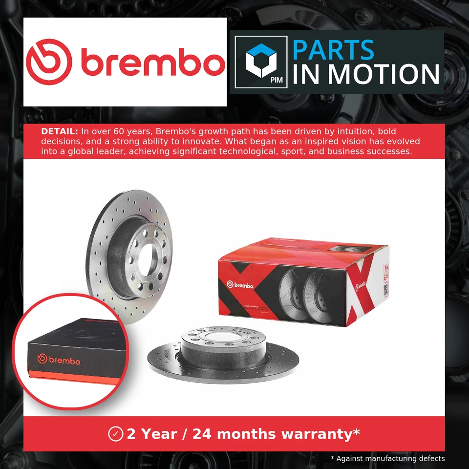 2x Brake Discs Pair fits CUPRA LEON KL1, KL8 Rear 1.4 1.5 2.0 2.0D 2020 on 272mm - Image 1 of 4