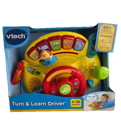VTech Turn and Learn Driver for Children 60 + Songs Melodies Sounds & Phrases - Image 1 of 4
