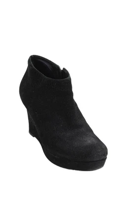 Женские сапоги Diane Von Furstenberg на боковой молнии на танкетке на каблуке черные замшевые размер 8,5 - Изображение 1 из 4