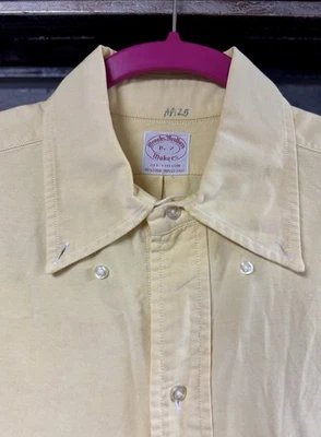 Vintage 1970’s Brooks Brothers Makers 6-button Oxford Button Down Shirt sz 15x32 - Image 1 of 4