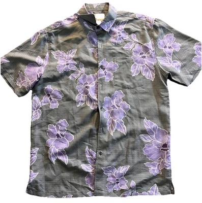 Camisa Hawaiana Kahala Para Hombres S Estampado Palmeras Campamento Abotonado EE. UU. Coco Breeze Foto 1 de 4