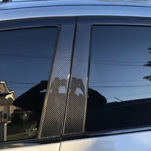 6X Carbon Fiber Window Pillar Post Trim For Ford Mondeo MK4 2008-2013 2009 2010 - Picture 1 of 12