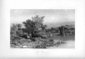 THE HOUSATONIC RIVER, MA,  CT:  1874 Steel Engraving - Picture 1 of 1