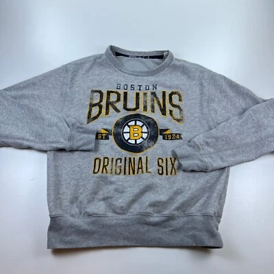 Adidas Boston Bruins Hockey Sweatshirt Adult Small Gray Crew Neck Original Six - Image 1 of 4