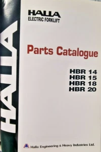 Libro de piezas de repuesto originales HALLA - HBR 14/15/18/20 - Inglés - Imagen 1 de 1