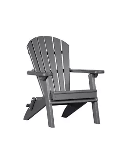 KIDS FOLDING ADIRONDACK CHAIR - Child Sized Furniture DARK GRAY - Picture 1 of 4