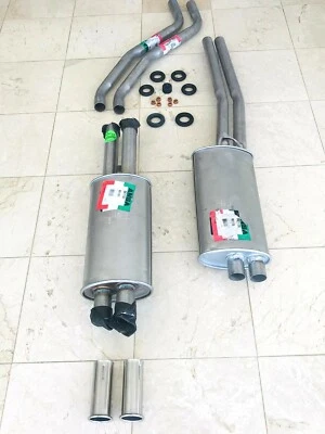 MERCEDES BENZ 230SL 250SL 280SL EXHAUST MUFFLER ANSA FRONT REAR PIPE TIP SET  - Image 1 of 4