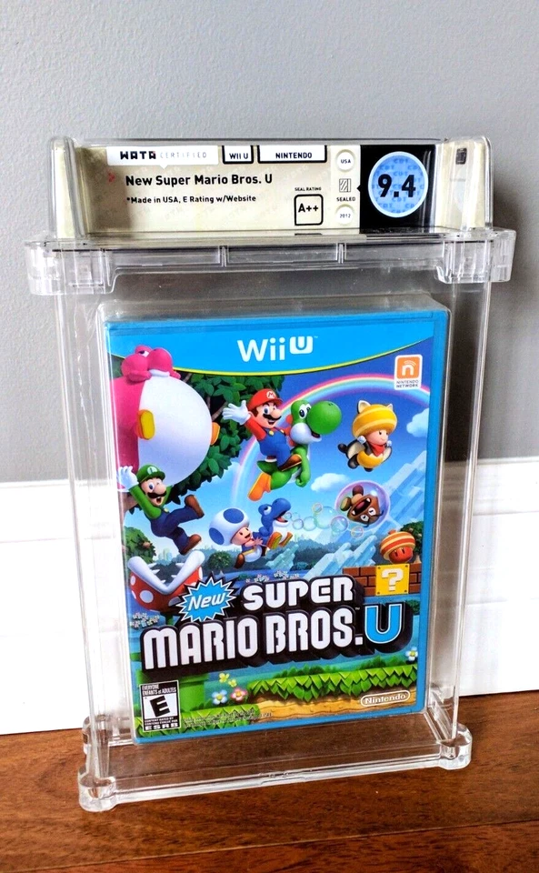 NEW ✹ New Super Mario Bros U ✹ Nintendo Wii U Game WATA 9.4 A++ Graded ✹ CGC VGA - Image 1 of 3