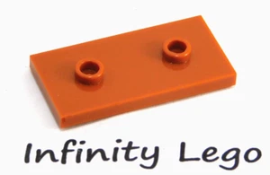 6 LEGO Dark Orange Tile 2 x 4 with 2 Studs Jumper Plate (65509) - 6 Pieces - Bild 1 von 1