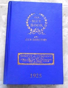 The Blue Book and Club Directory / 1st Ed / 1925 - Picture 1 of 4